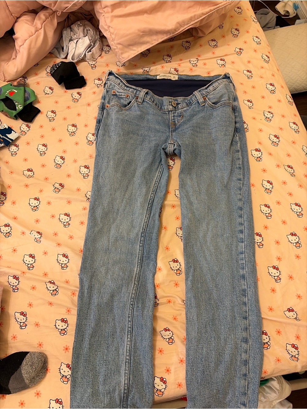 Abercrombie & Fitch Light Wash Straight-Leg Jeans